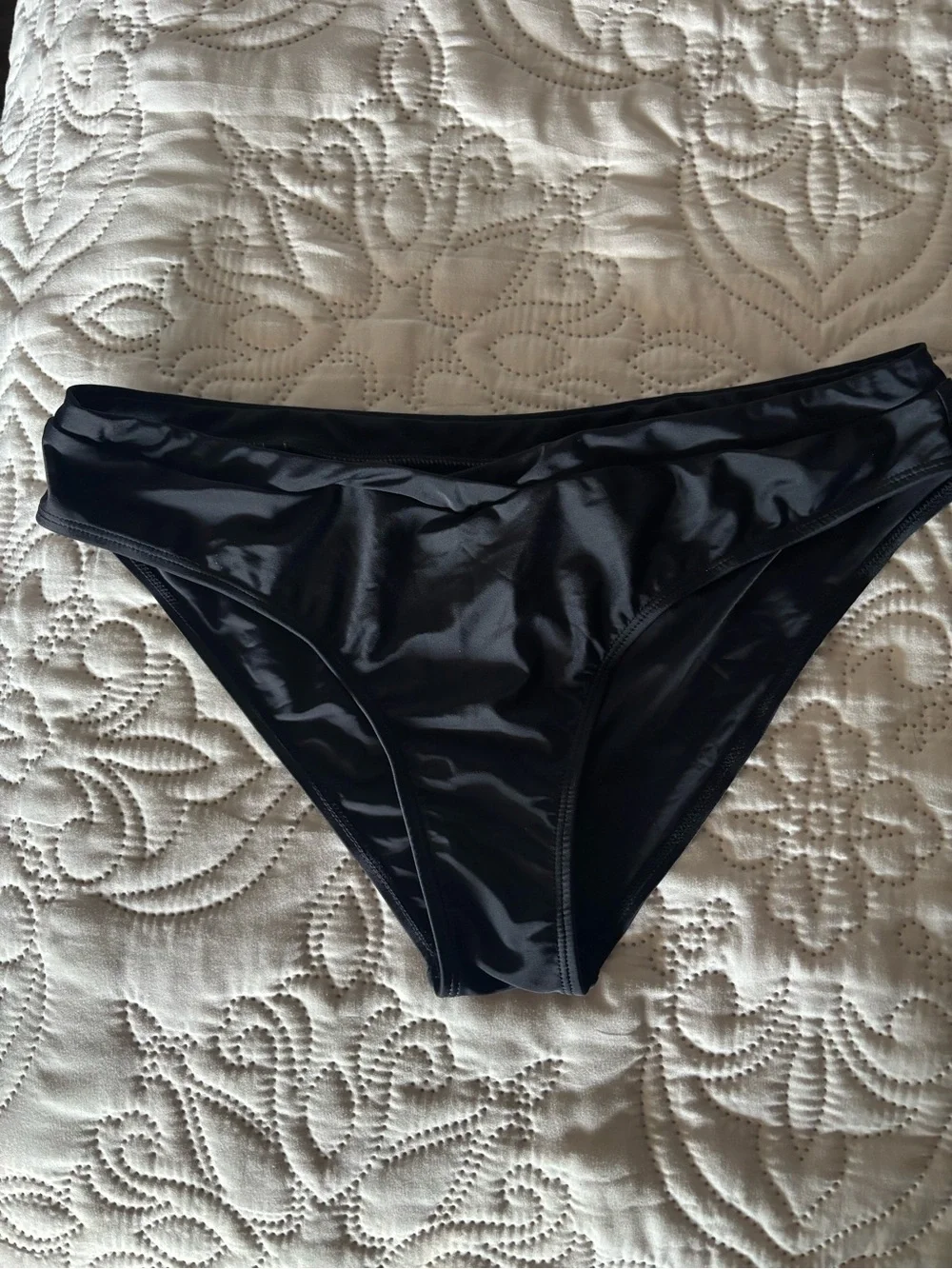 Cupshe Black Halter Shine Bikini Set